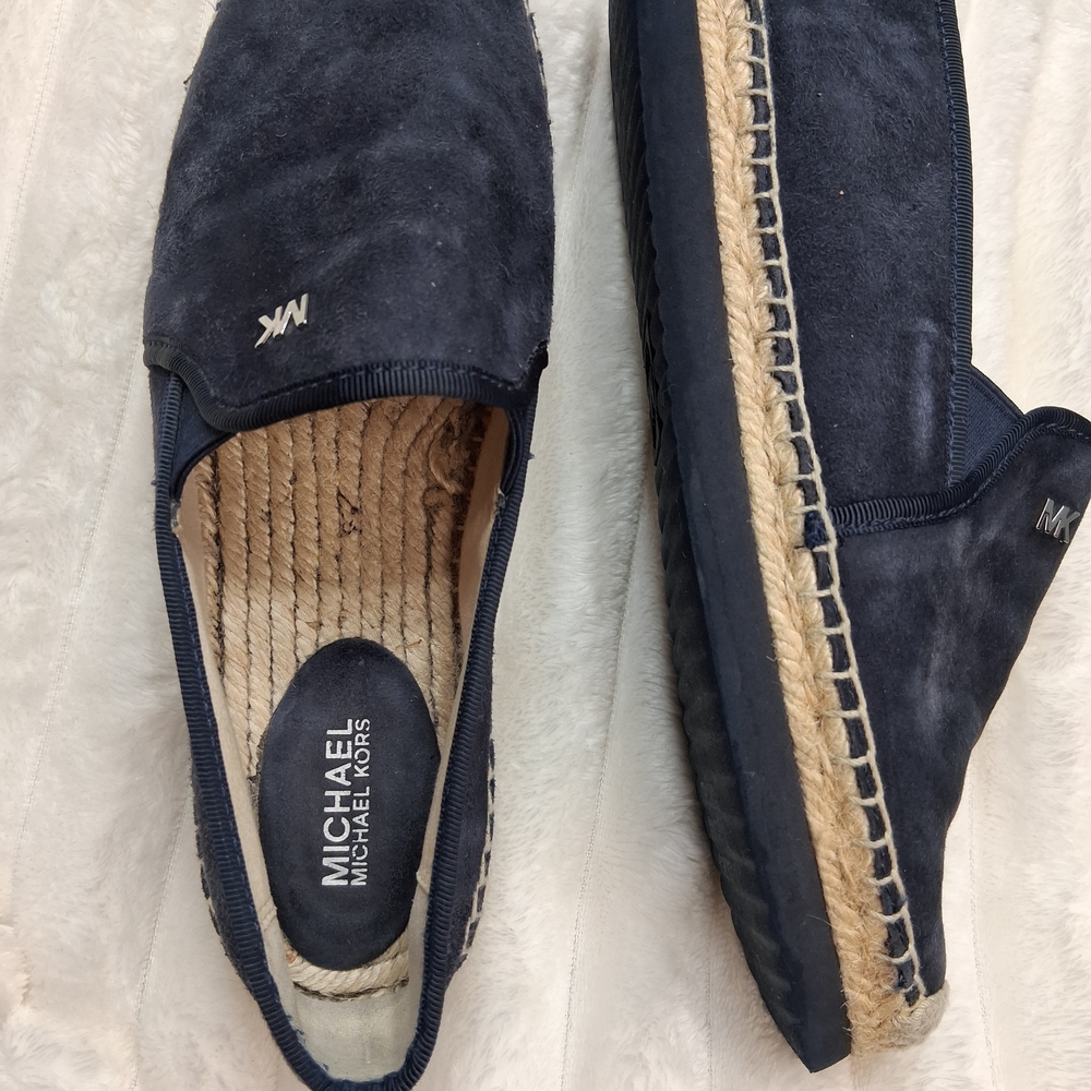 NWOT Michael Kors Hastings Women Loafers 6M Michael Kors Dark Blue Suede